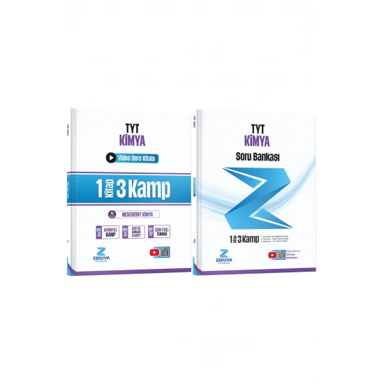 Zeduva Yayınları Meschemy Kimya TYT Kimya 1 Kitap 3 Kamp Video Ders Kitabı ve Soru Bankası Seti