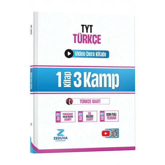 Zeduva Yayınları Türkçe Saati TYT Türkçe 1 Kitap 3 Kamp Video Ders Kitabı