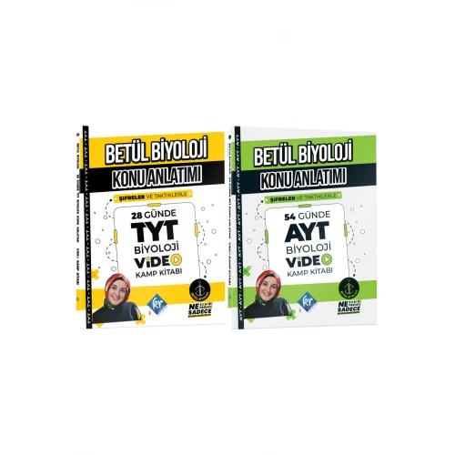 Betül Biyoloji Konu Anlatımı TYT - AYT Biyoloji Video Kamp Kitabı Seti Betül Biyoloji Konu Anlatımı TYT - AYT Biyoloji Video Kamp Kitabı Seti