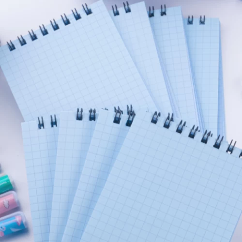 Dream Notes 9x15cm 8'li Kareli Not Defteri Seti - Mavi