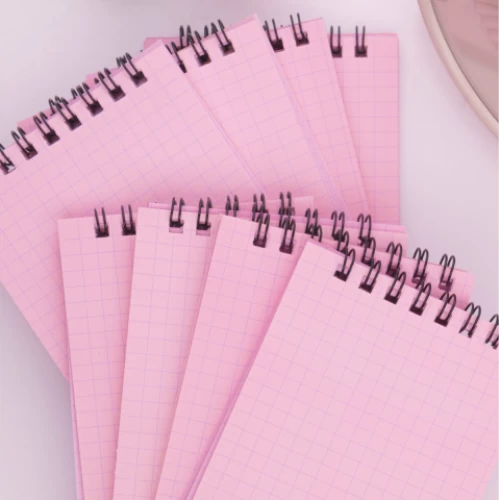 Dream Notes 9x15cm 8'li Kareli Not Defteri Seti - Pembe