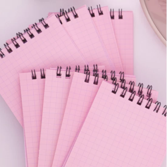 Dream Notes 9x15cm 8'li Kareli Not Defteri Seti - Pembe