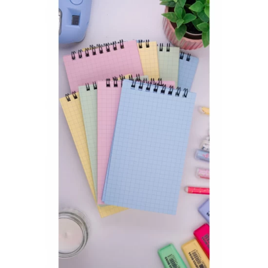 Dream Notes 9x15cm 8'li Kareli Not Defteri Seti - Renkli Kutu