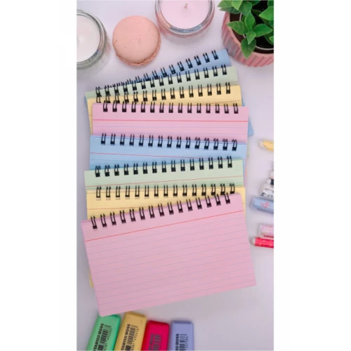 Dream Notes 9x15cm 8'li Yandan Spiralli Çizgili Not Defteri Seti - Renkli Kutu
