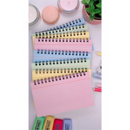 Dream Notes 9x15cm 8'li Yandan Spiralli Çizgili Not Defteri Seti - Renkli Kutu