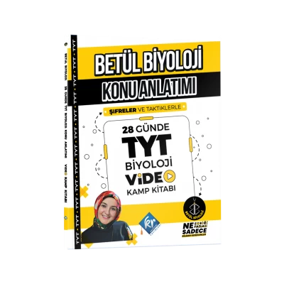 Betül Biyoloji Konu Anlatımı 28 Günde TYT Biyoloji Video Kamp Kitabı