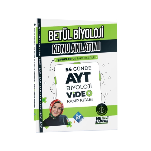 Betül Biyoloji Konu Anlatımı 54 Günde AYT Biyoloji Video Kamp Kitabı